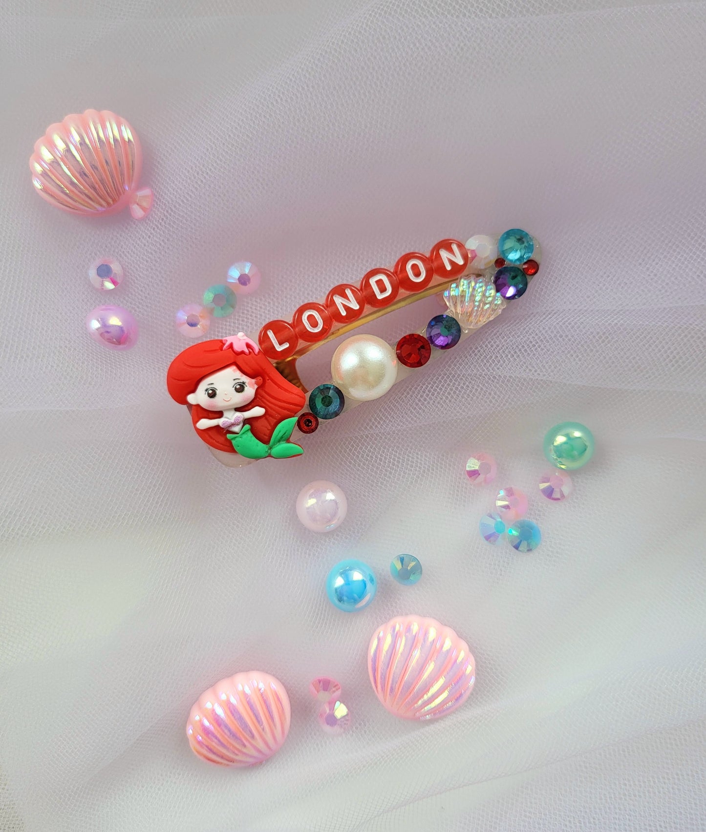 Mermaid Hairclip - Red