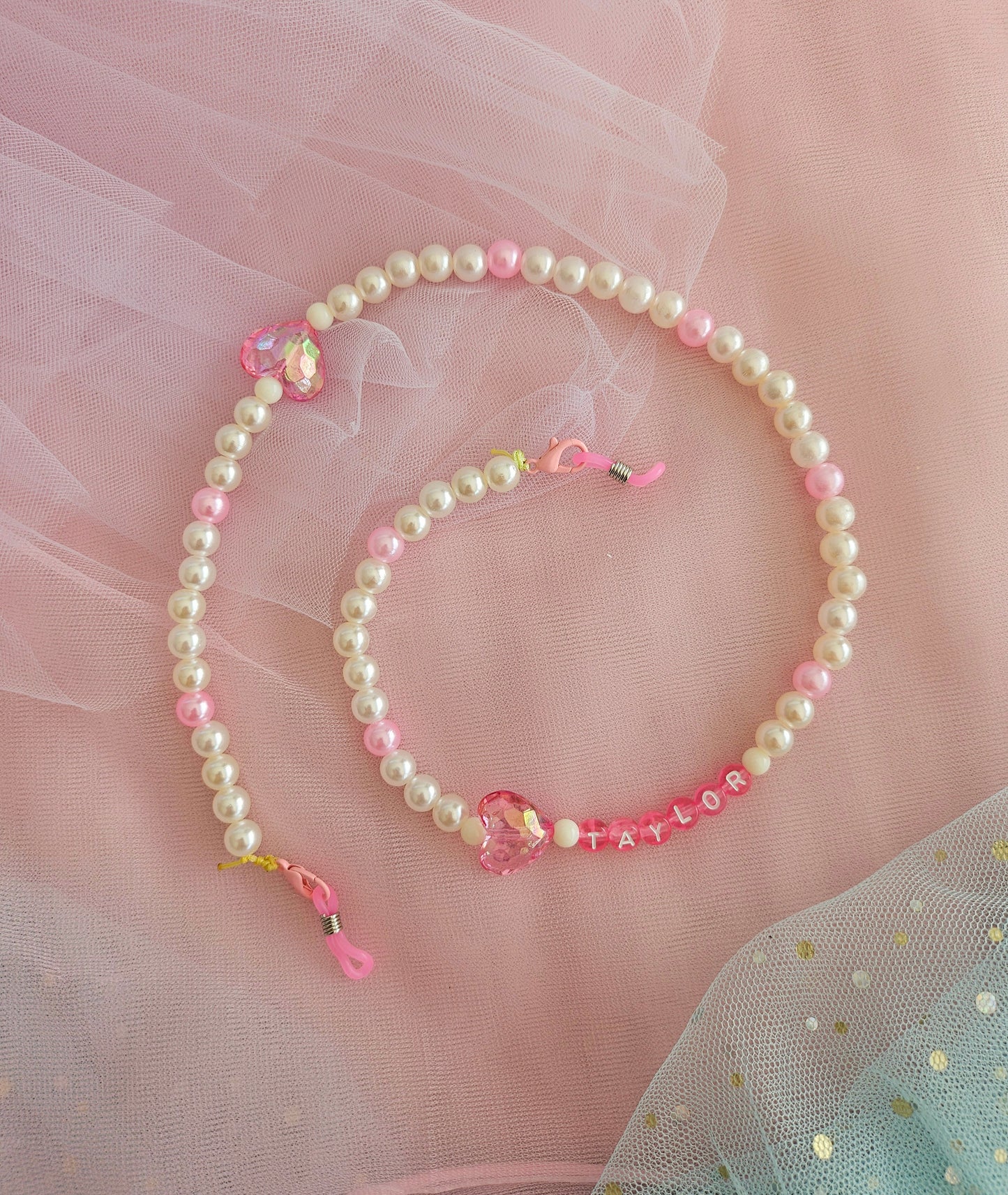 Sparkle Pearls and Hearts Sunny Chain