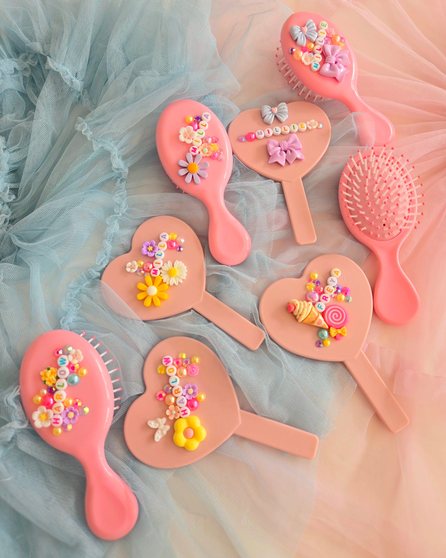 Bedazzled Mirror and Hairbrush set