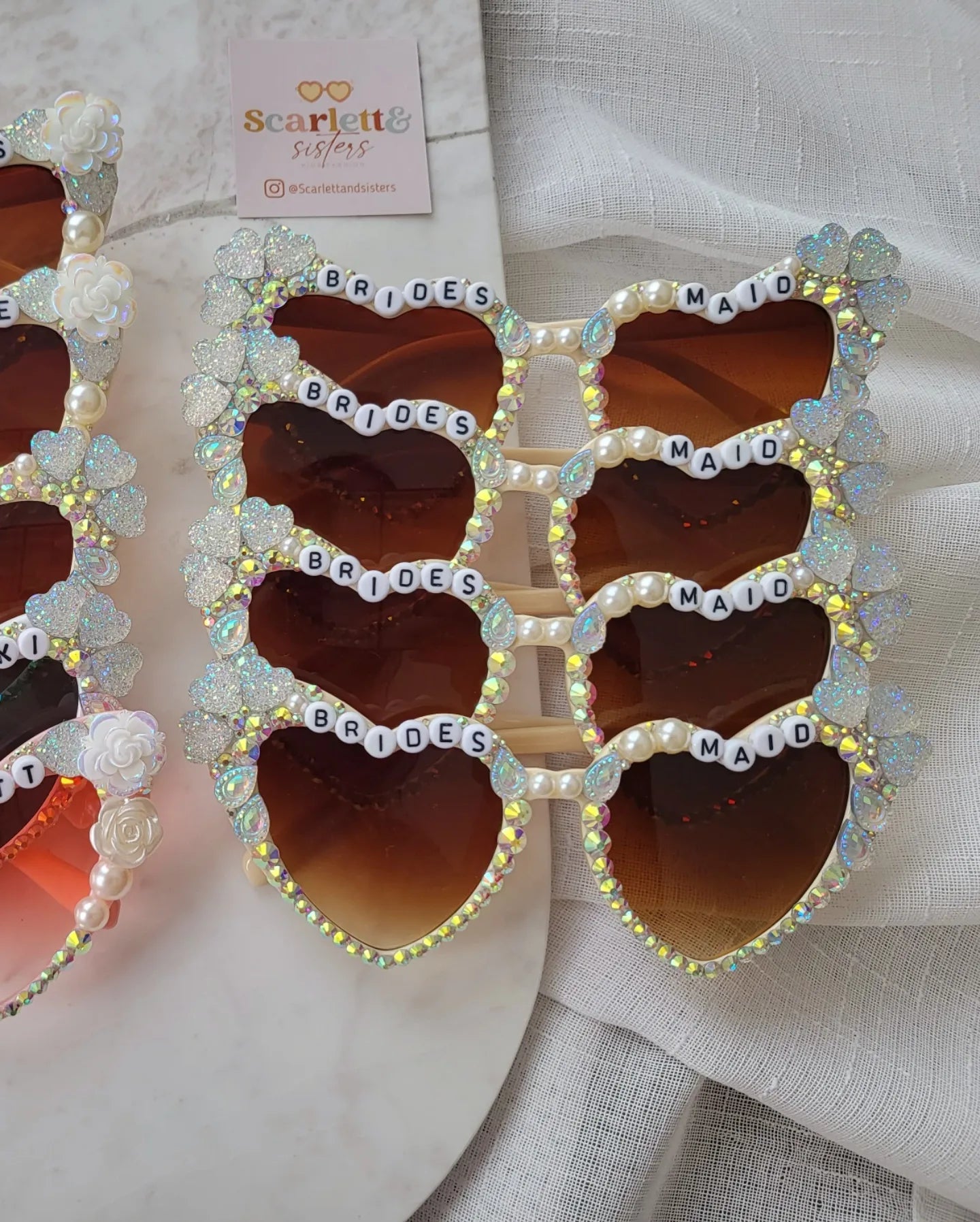 Bride Heart Rhinestones Sunnies