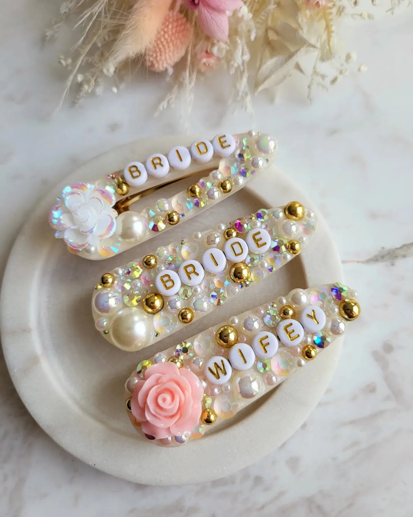 Bride Hair Barrette Clips