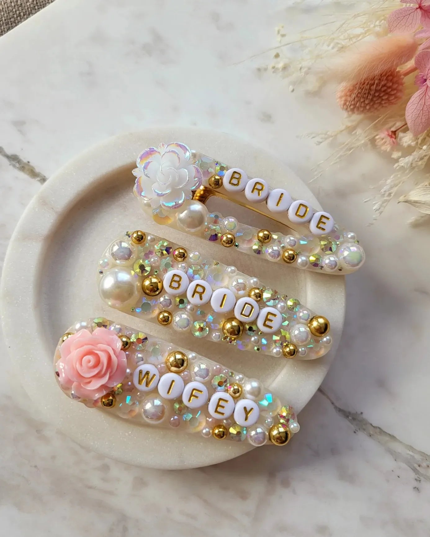 Bride Hair Barrette Clips