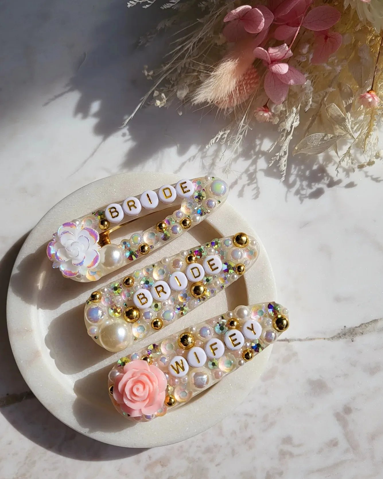 Bride Hair Barrette Clips