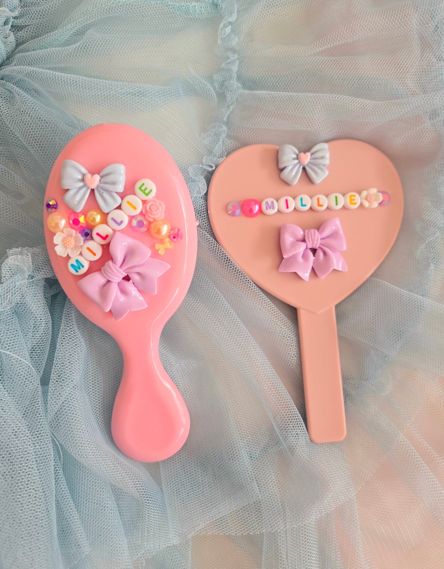 Bedazzled Mirror and Hairbrush set