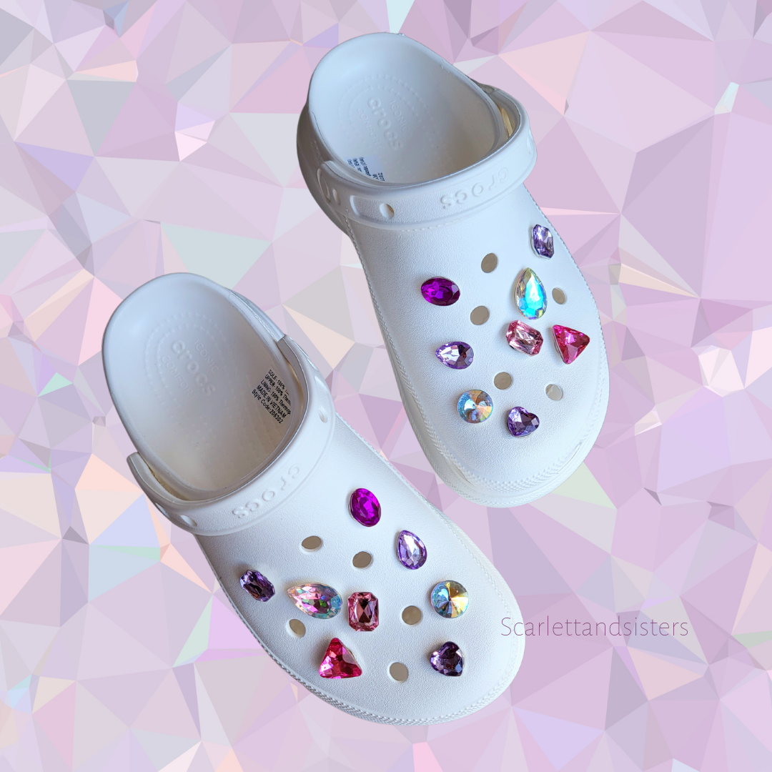 Croc Gems - Pinks and Purple – scarlettandsisters